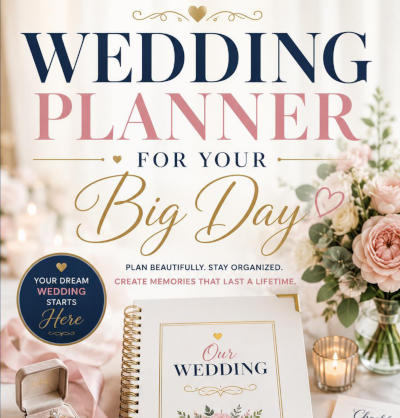 Wedding Planning Workbook: Budget, Guest List, Venue, Vendors & Big Day Checklist