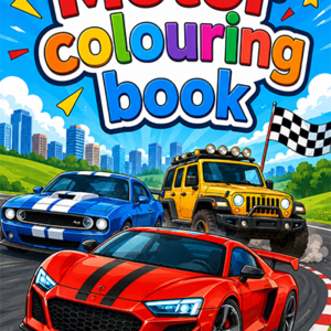 Motor Colouring Book: Cars, Trucks & Racing Vehicles for Kids